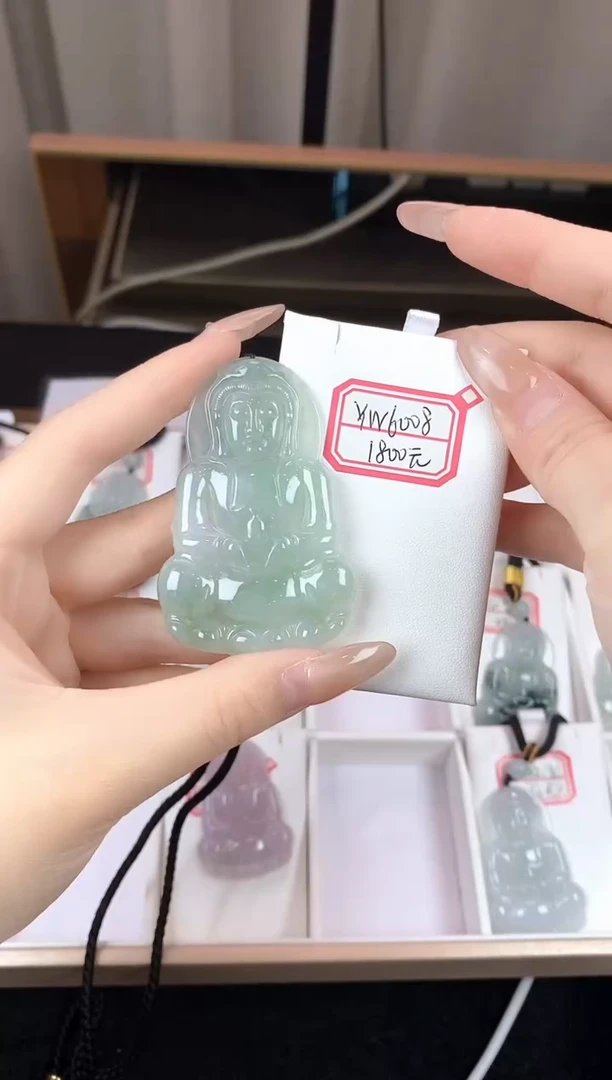 翡翠未镶嵌颈饰YW6008翡翠高冰大观音