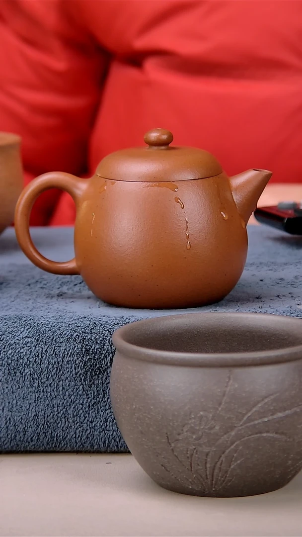 【闪购商品】紫砂茶壶150龙蛋老红泥