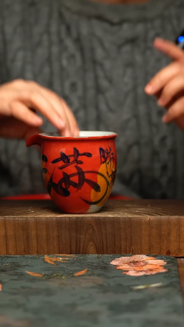 杯釉下彩手工手绘同款陶器
