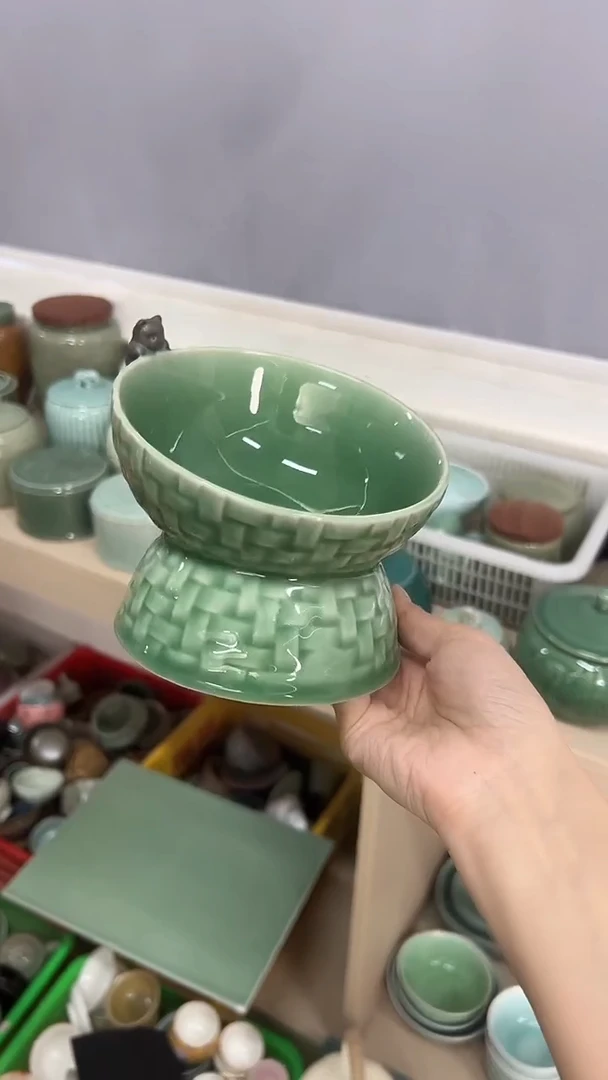 龙泉云间青瓷小米茶器