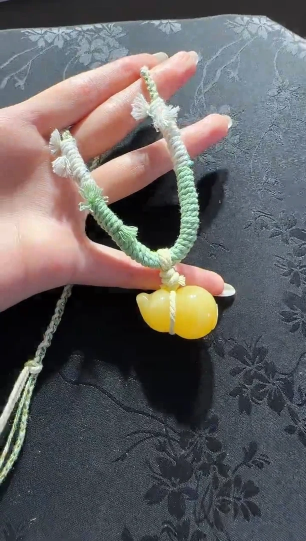 【闪购商品】琥珀项链未镶嵌蜜蜡葫芦项链编绳款