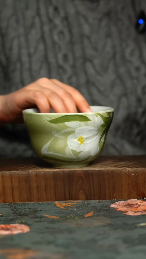 杯釉下彩手工手绘同款陶器