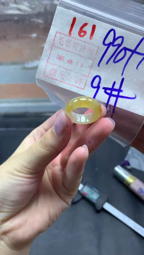 未镶嵌定制翡翠戒圈9#1000毛货需精细抛光