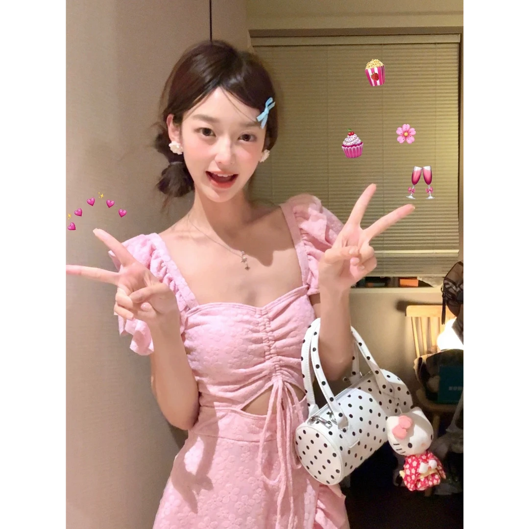FMY/泳衣女夏季显瘦平角遮肚裙式纯欲连体学生少女水上乐园度假