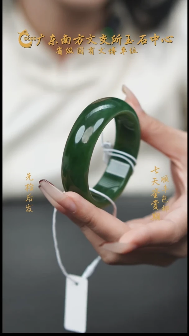 未镶嵌手镯和田玉HE50054俄碧玉猫眼手镯------圈口55