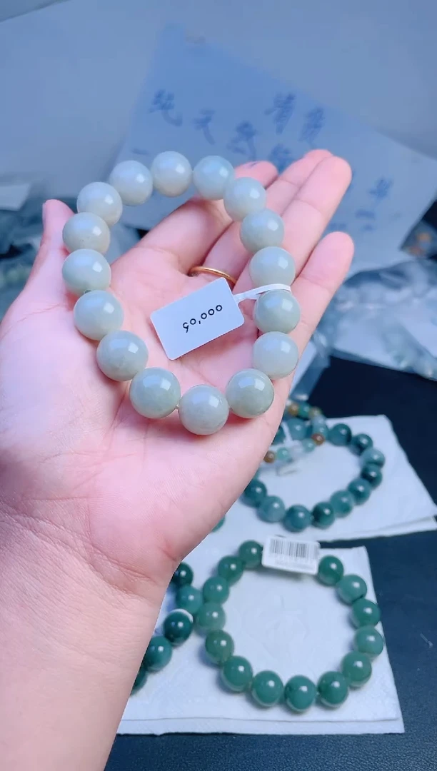 未镶嵌手链翡翠珠串