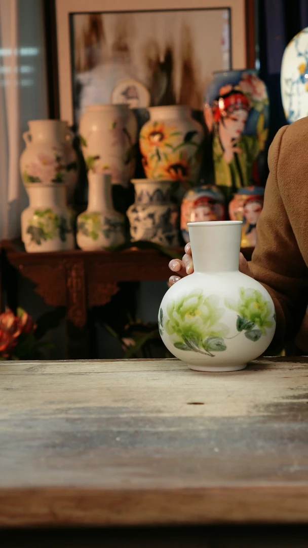 【闪购商品】瓷片景德镇纯手工釉下彩精品花瓶