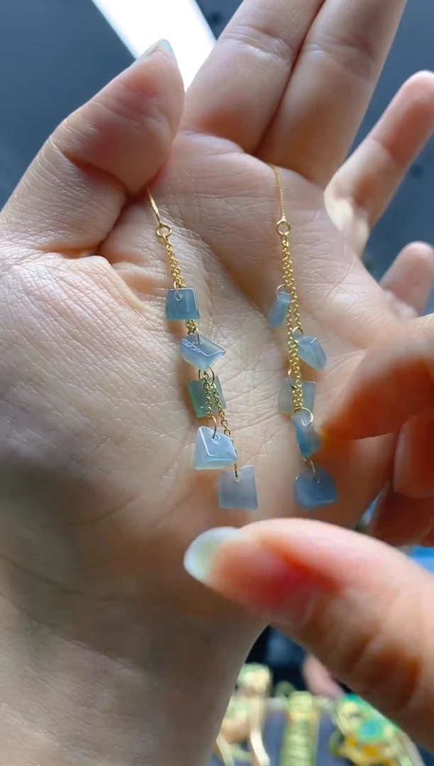 【闪购商品】翡翠耳饰合金0257翡翠耳线