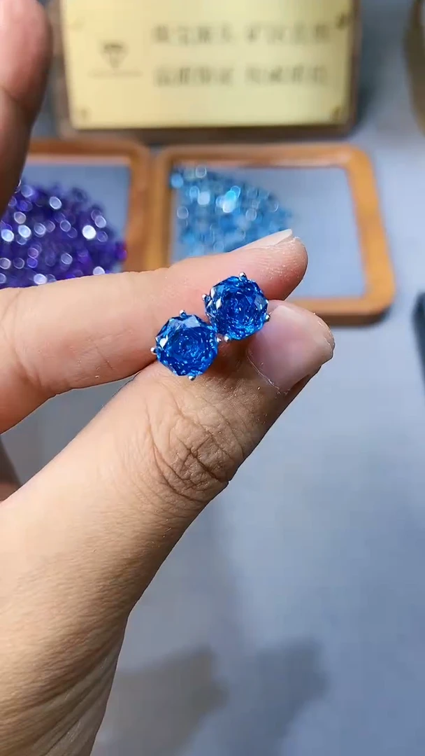 【闪购商品】托帕石耳饰银S925镶嵌321