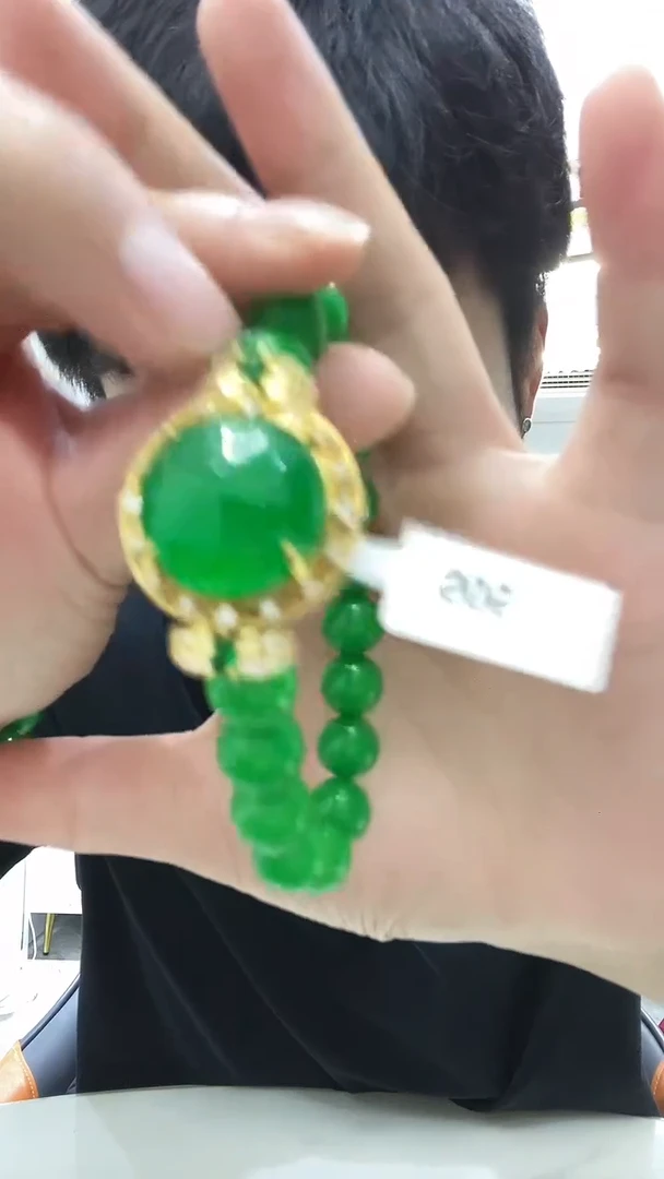 14K金镶嵌手链翡翠S05