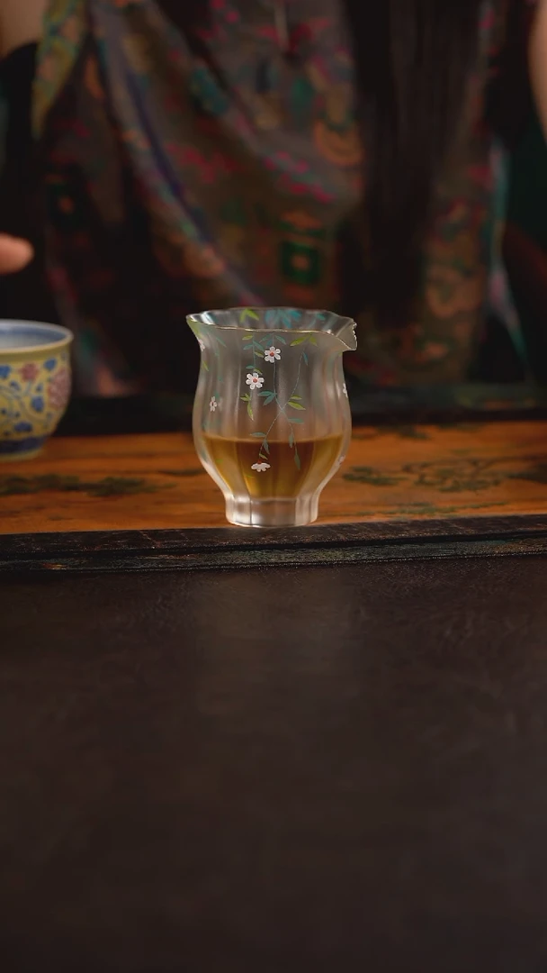 陶瓷周边琉璃心缘甄加彩公道柳叶吊篮