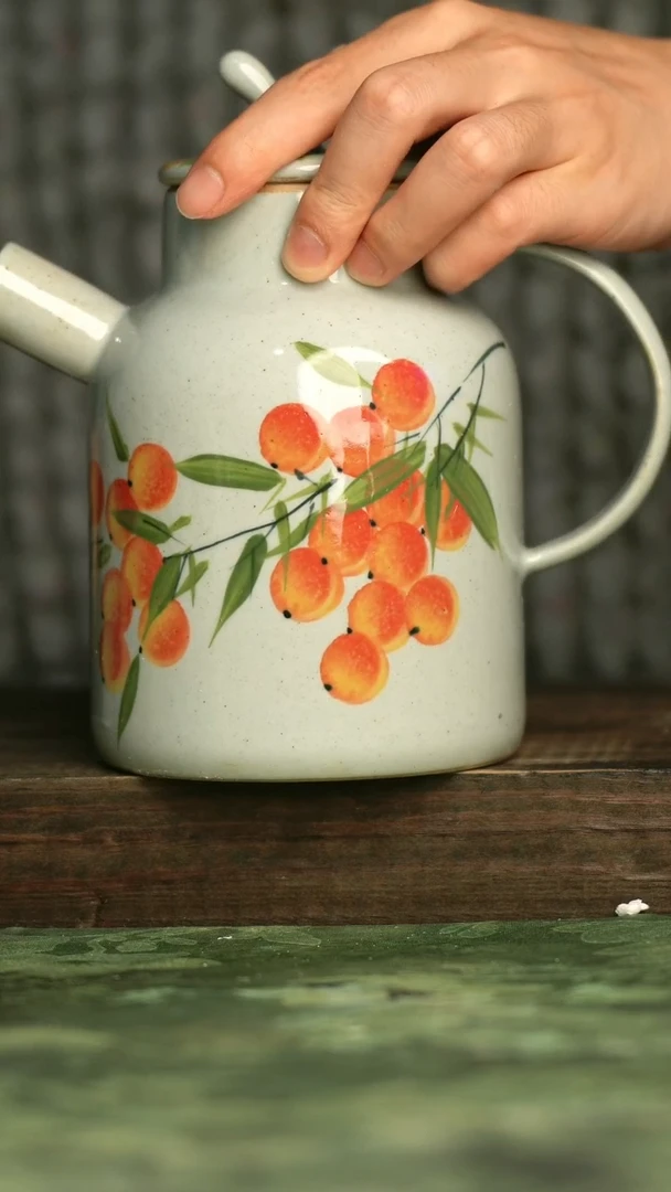 陶瓷青诗集手工手绘瓷器