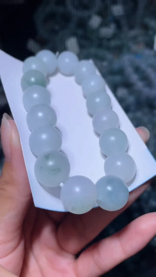 未镶嵌定制翡翠天然缅甸翡翠手串75