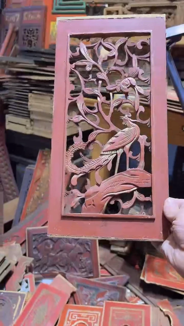 【闪购商品】香樟木老木雕老物件花板