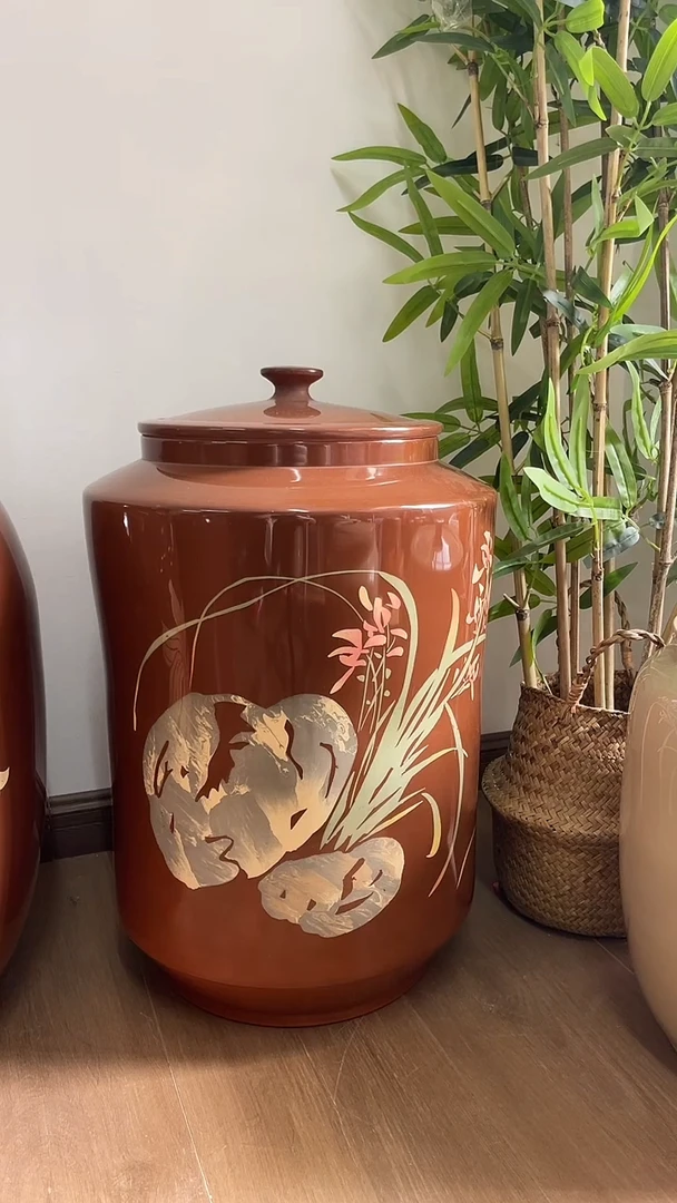 C****✿建水紫陶红泥亮光水缸