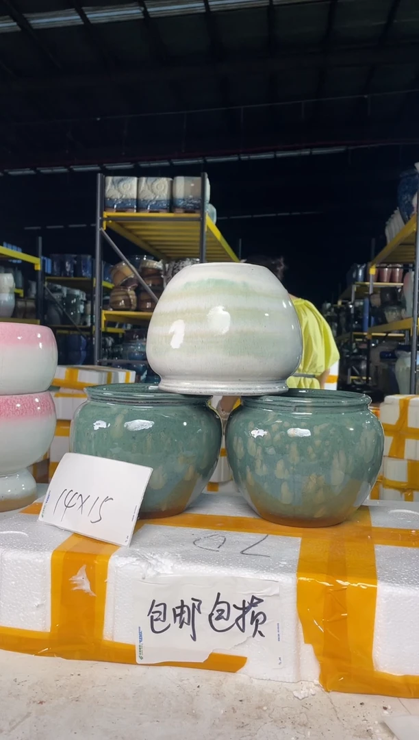 宜兴紫砂粗陶花盆14/15