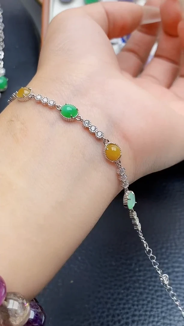 银S925镶嵌戒指翡翠0239