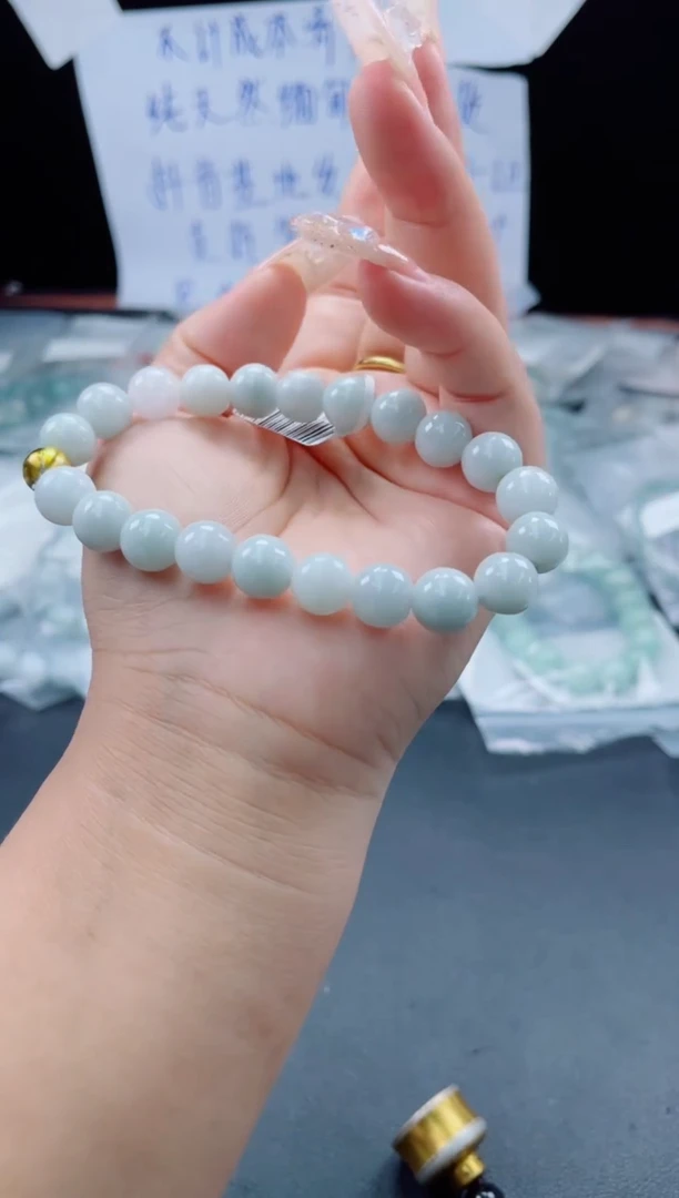 未镶嵌戒指翡翠珠串9+