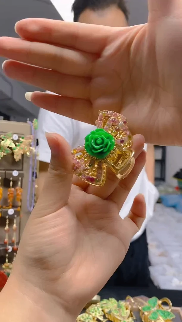 【闪购商品】碧玺耳饰合金0139发夹