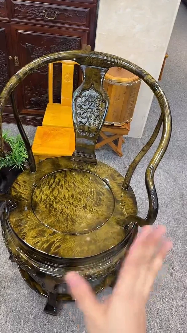金丝楠金丝楠木---转转椅