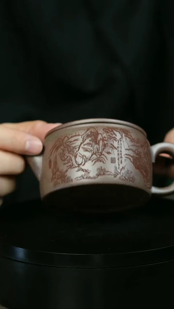 茶壶紫砂B****仔H2180李琴山水汉瓦