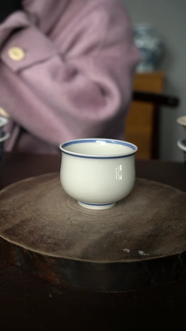 【闪购商品】微瑕福利-柴窑白胎炉式杯 高