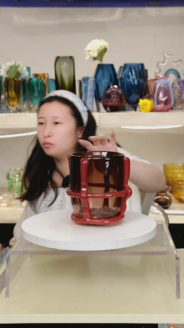 琉璃高15琉璃花瓶果盘摆件微瑕福利