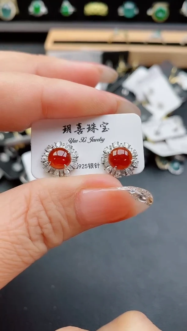 银S925镶嵌戒指翡翠1