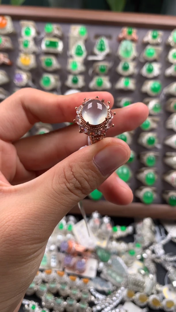 未镶嵌定制翡翠天然缅甸翡翠戒面 10.14