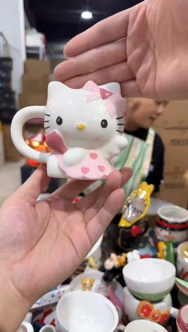 瓷片原盒kt猫天使杯杯杯