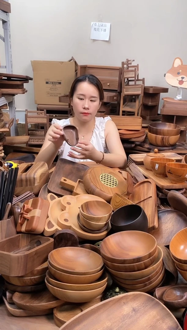 木  北美黑胡桃木小圆瓜茶则