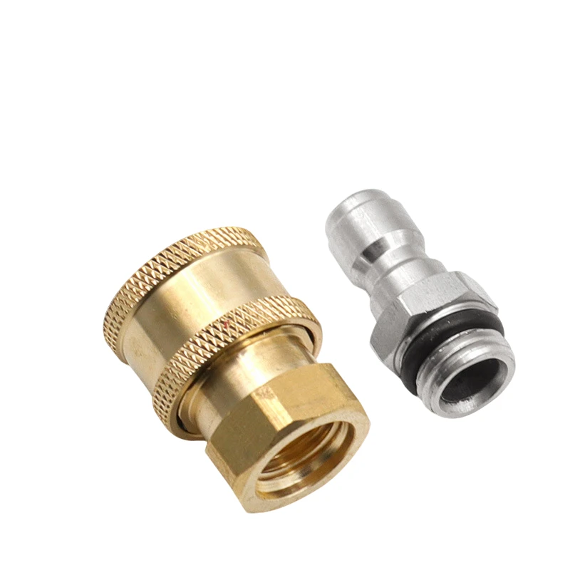 高压水枪快插活接头 高压水枪清洗机进出水口转接头1/4快速转接头