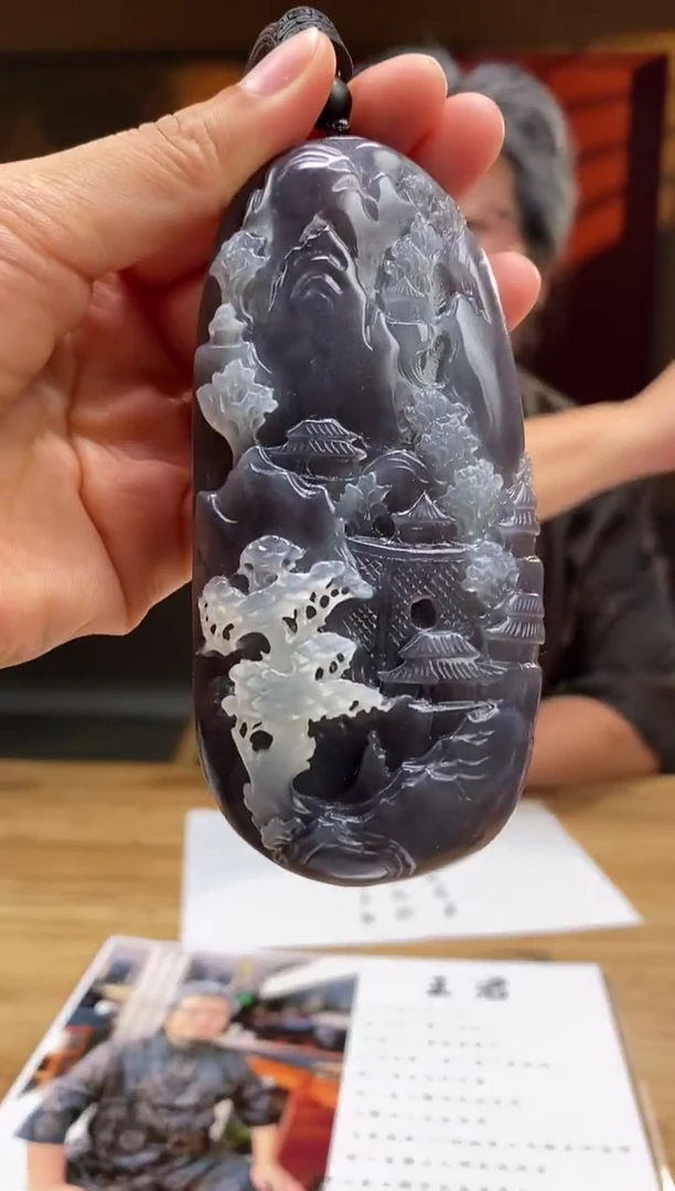 和田玉未镶嵌颈饰d841