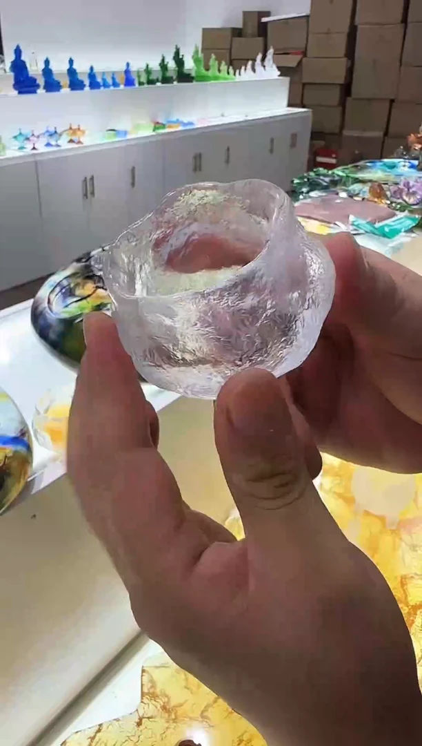 手工艺品琉璃冰裂纹口杯