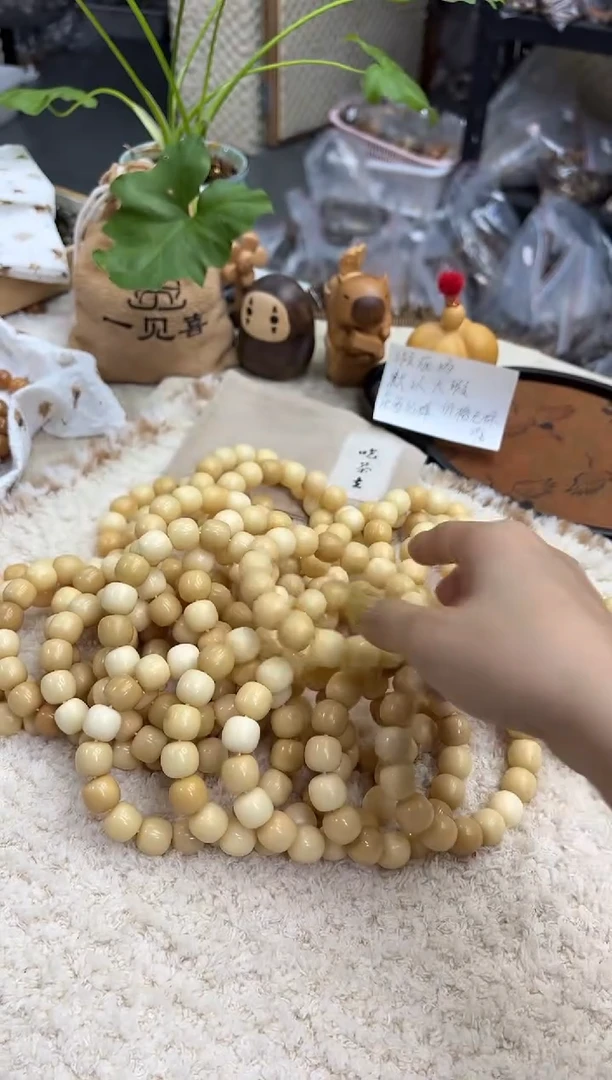 菩提根/象牙果手串15干磨不挑（614）