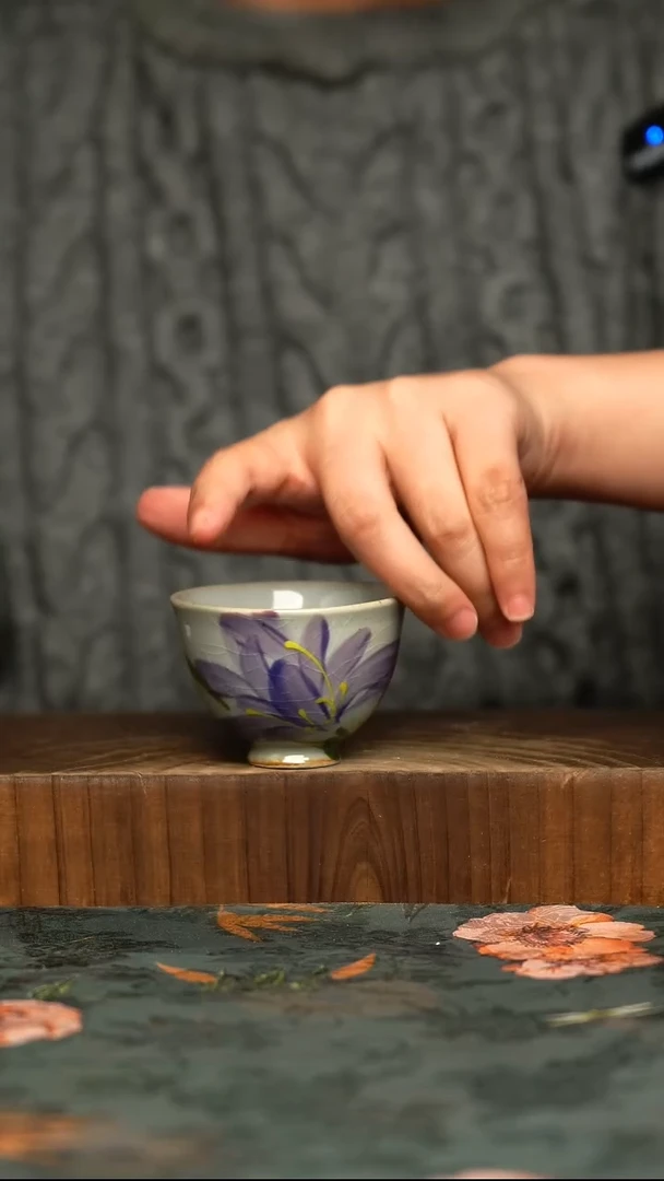 杯釉下彩手工手绘同款陶器