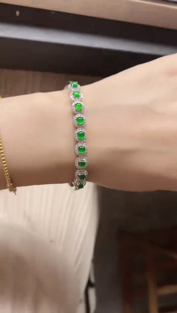 翡翠戒指银S925镶嵌51511