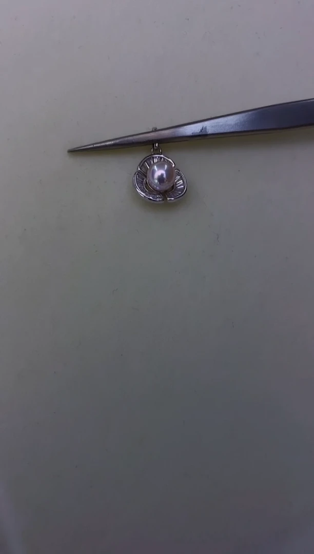 银S925镶嵌akoya设计款吊坠海水珍珠6-7mm（赠链）