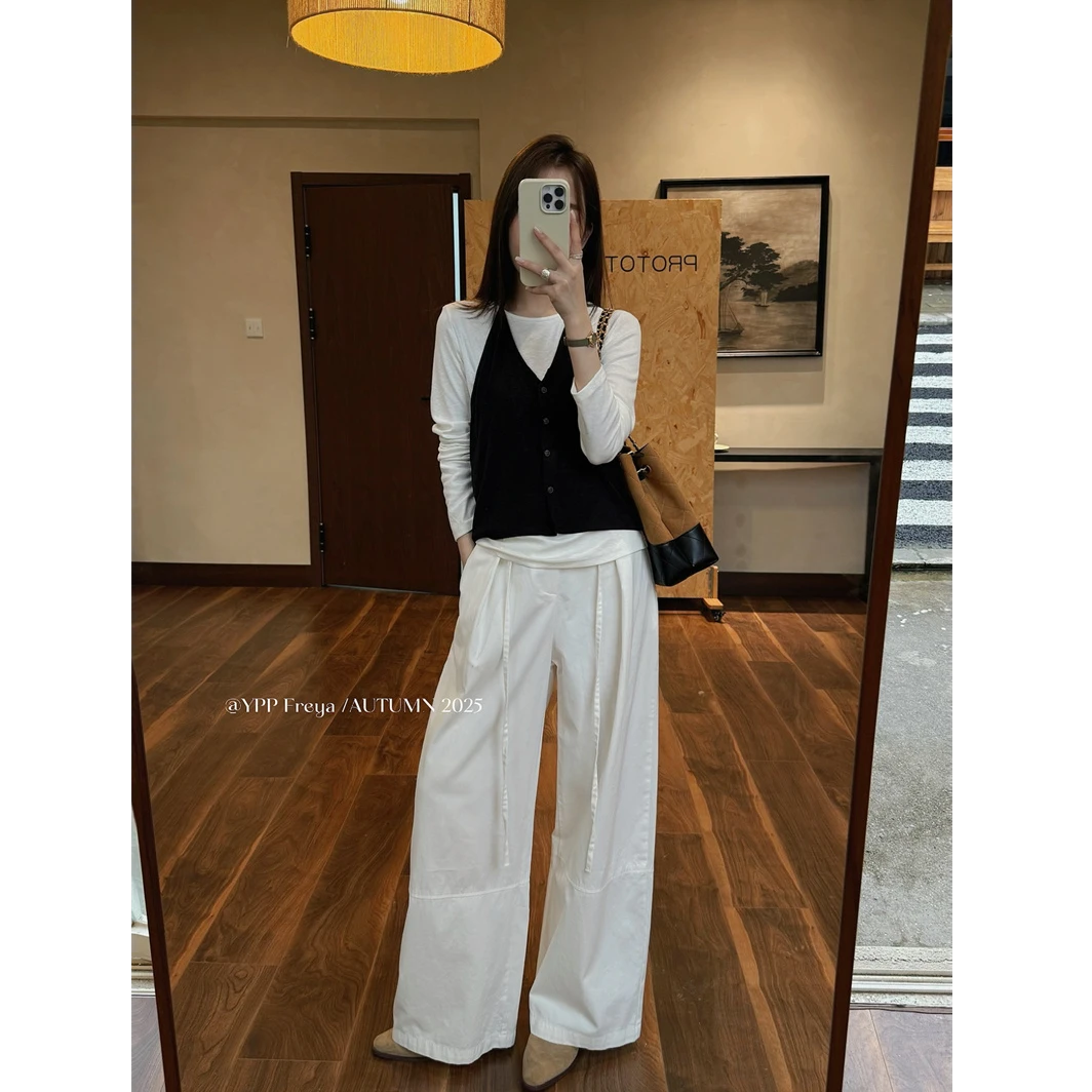 YPP！【藏肉裤】新款韩版百搭遮肉简约好版型阔腿裤休闲裤子
