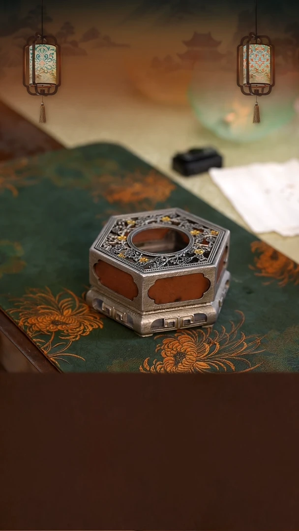 古离梅花温茶炉