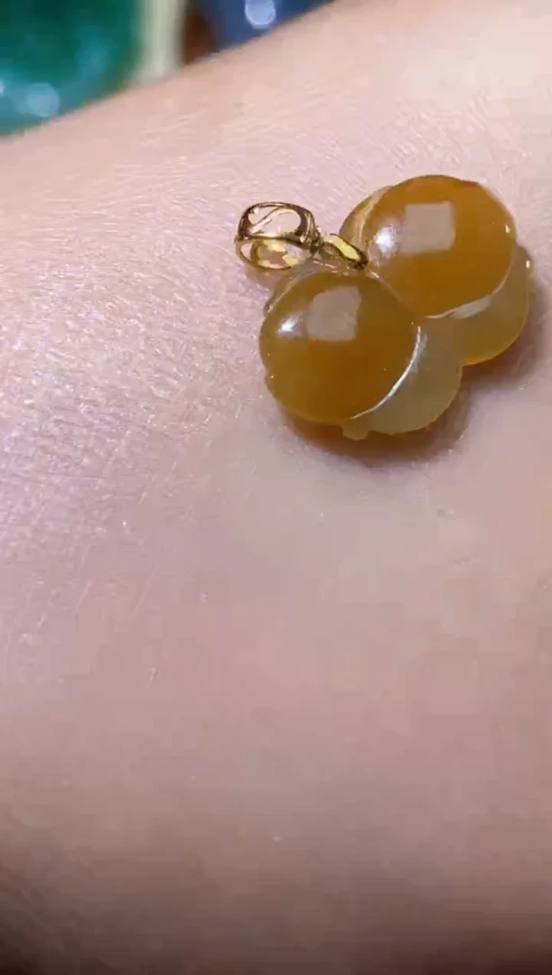 翡翠18K金镶嵌吊坠(不含链)58
