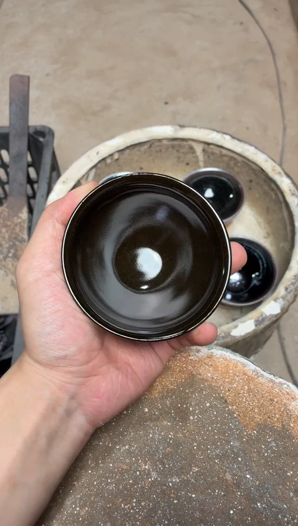 茶盏真柴烧建盏换点柴火