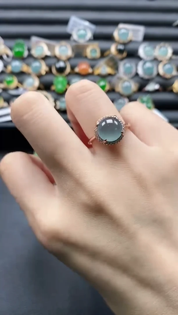 【闪购商品】翡翠戒指银S925镶嵌11111