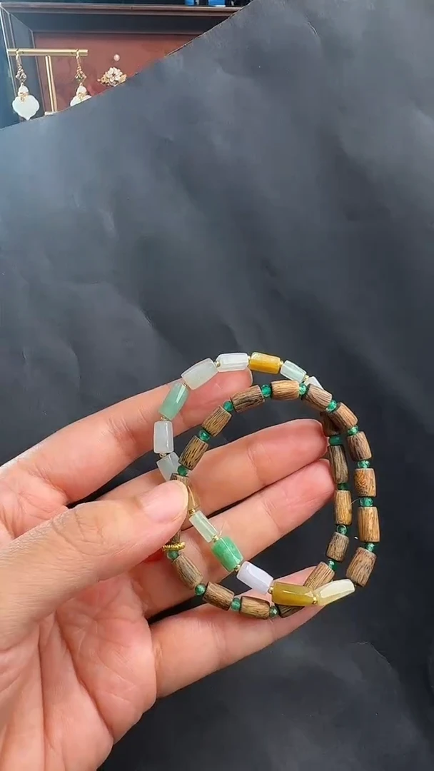 翡翠未镶嵌颈饰项链手串