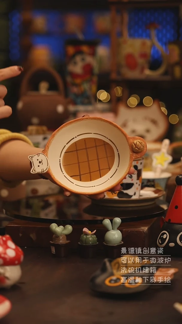 陶瓷景德镇可爱陶瓷釉下彩绘设计师款