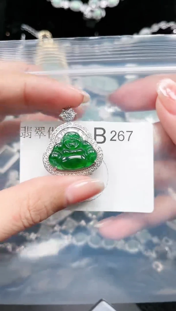 【闪购商品】翡翠颈饰未镶嵌赠皮绳267