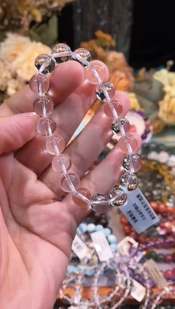 未镶嵌手链水晶-白水晶10m+