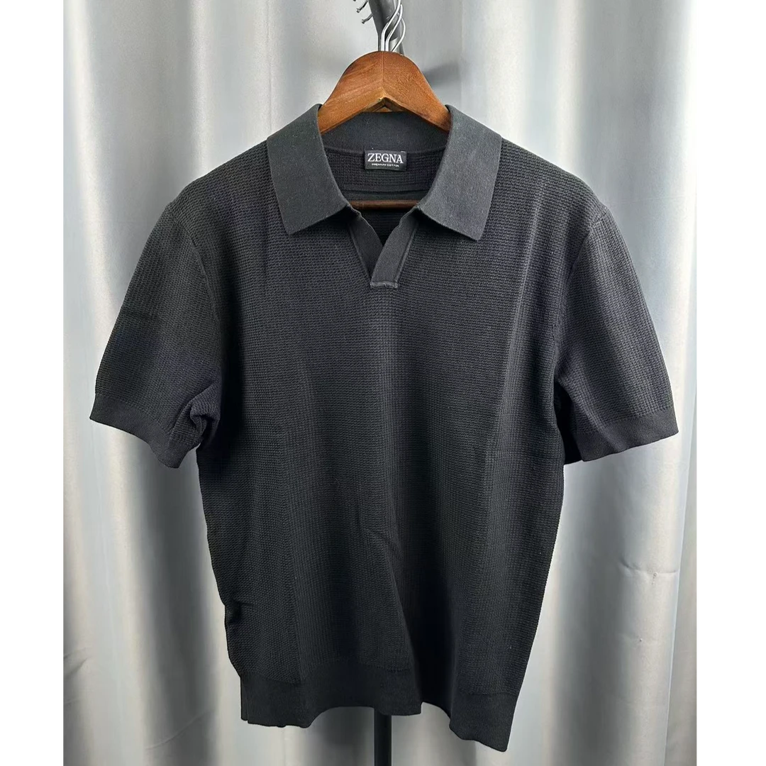 99新 ZEGNA 男士夏季海鸥领时尚经典商务休闲POLO短袖