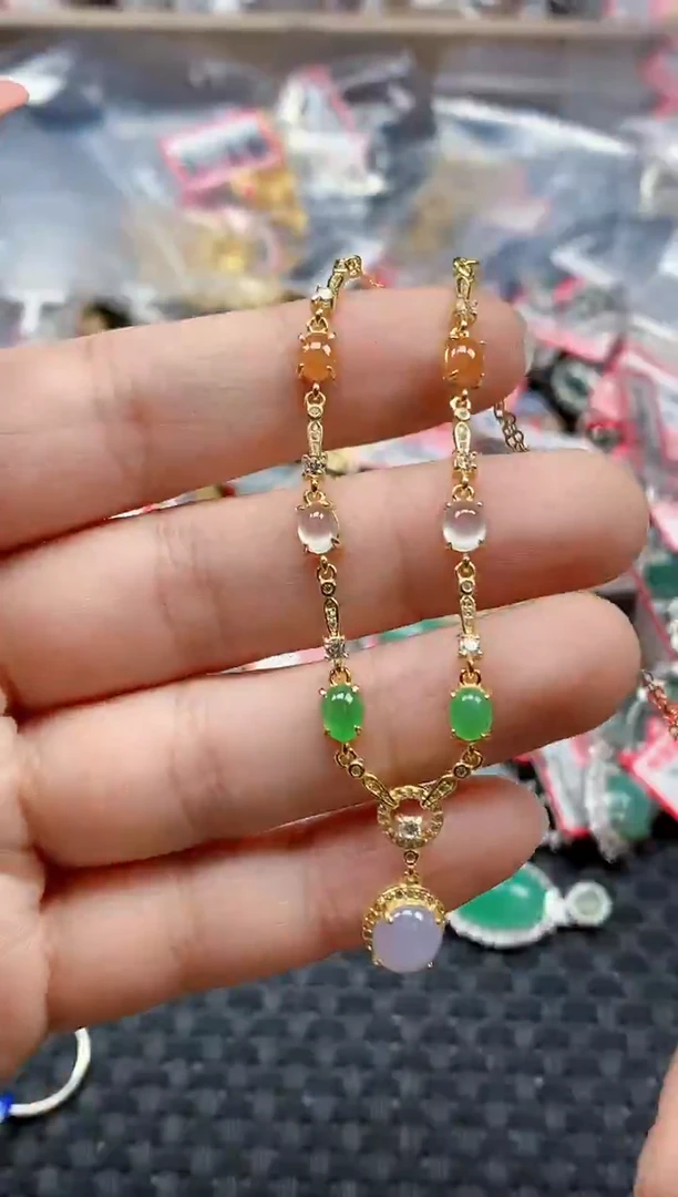 银S925镶嵌戒指翡翠天然A货缅甸翡翠