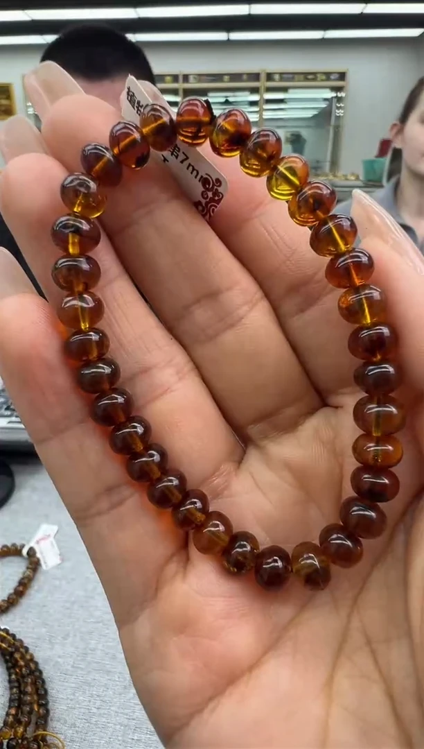 【闪购商品】琥珀手链未镶嵌616秒拍号